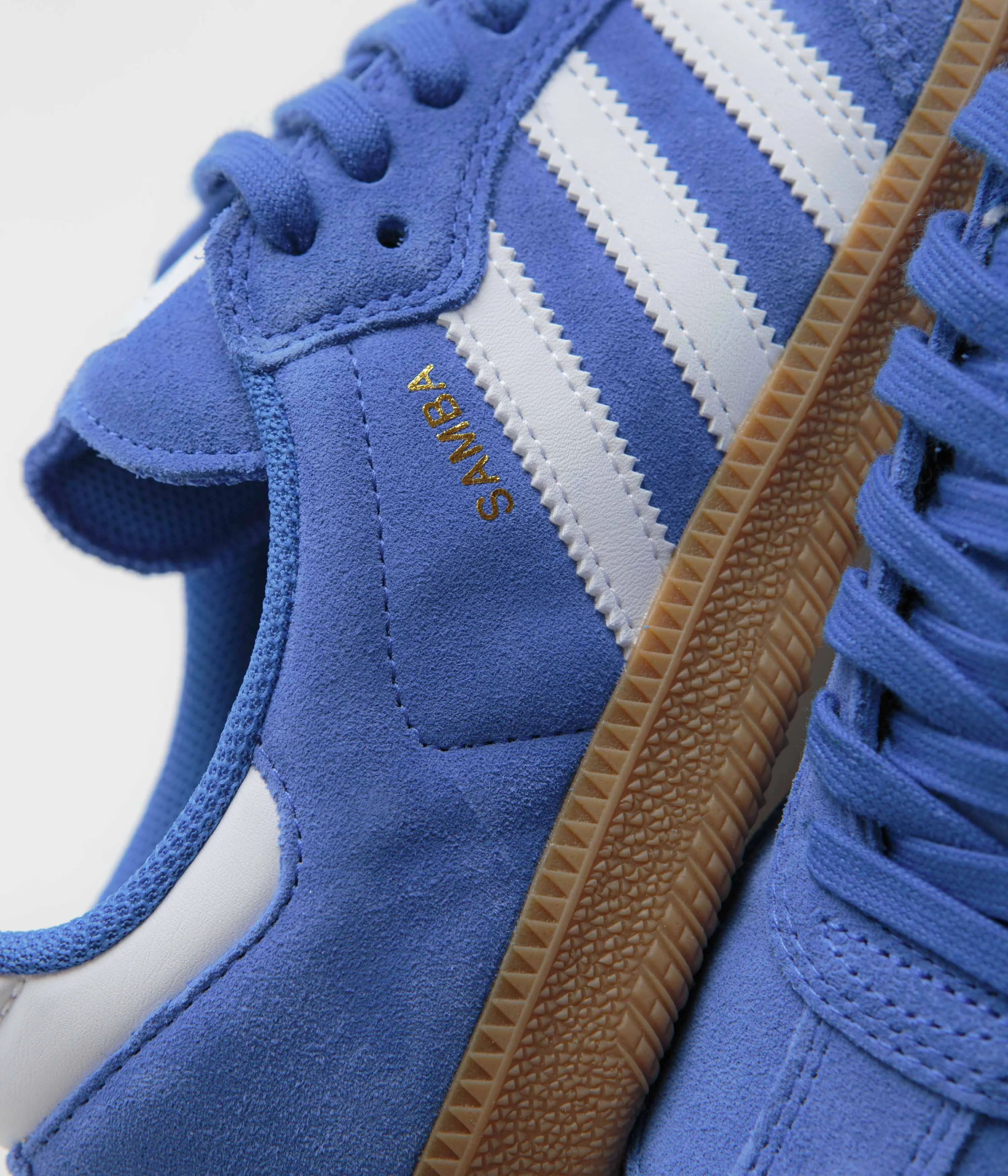 Adidas Samba ADV Shoes - Bluebird / Cloud White / Gold Metallic