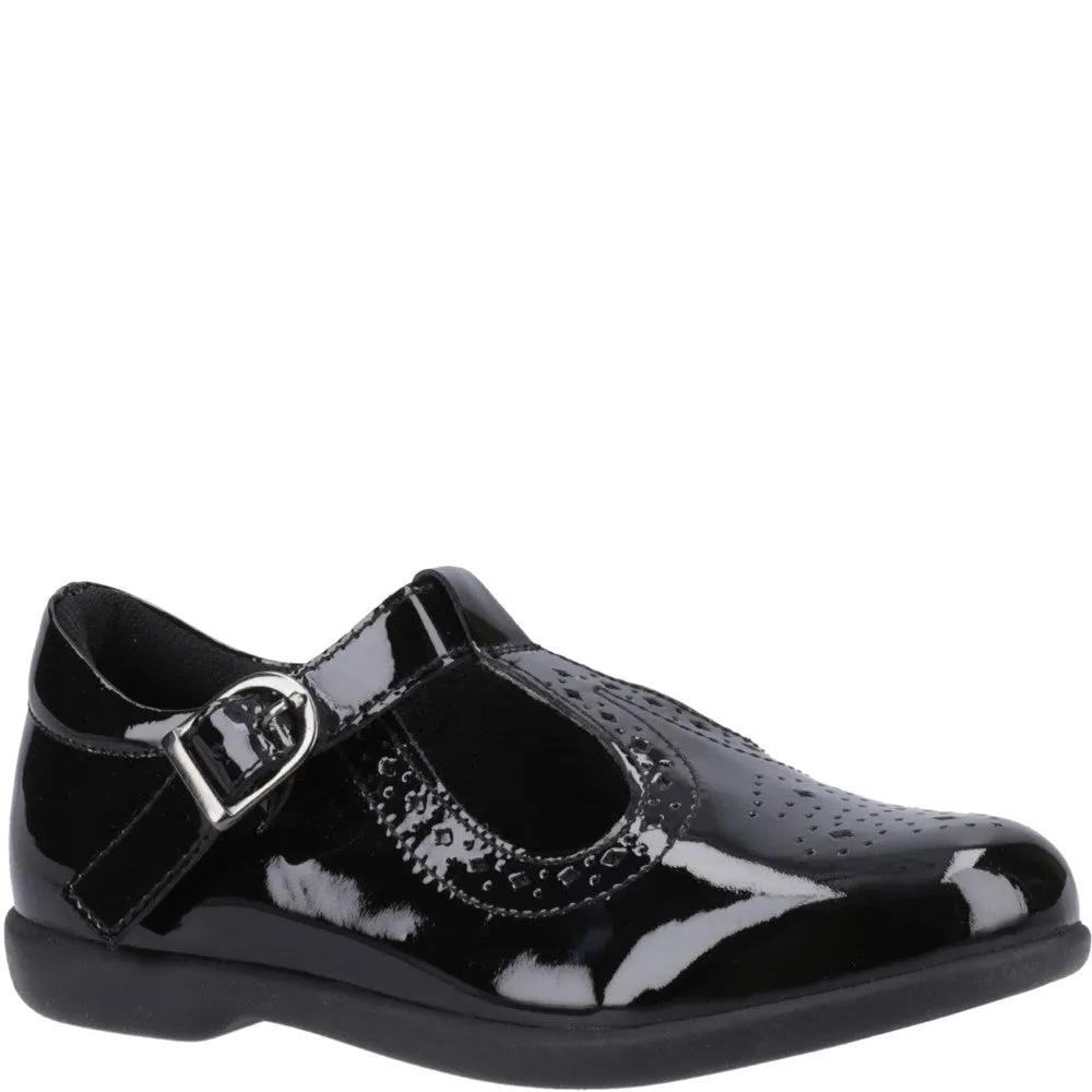 Black Britney Patent Junior School Shoes