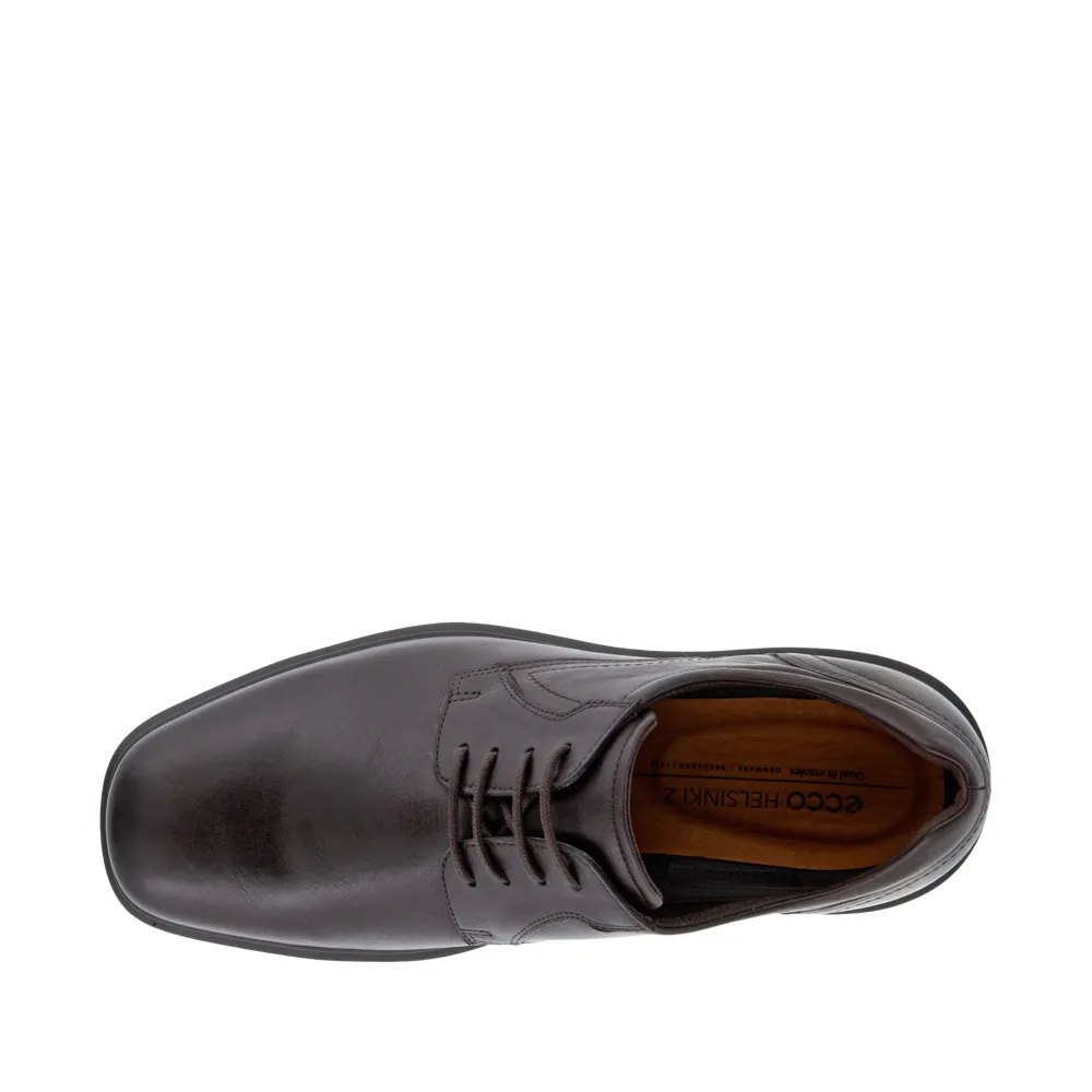 ECCO Men's Helsinki 2 Plain Toe Tie Shoe in Mocha