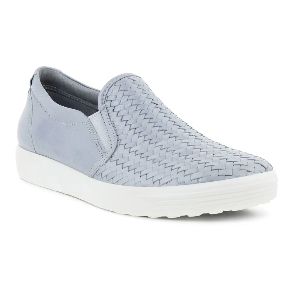 Ecco Soft 7 Woven Slip-On Silver Grey (Women's)