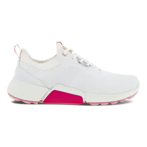 Ecco Womens Golf Biom H4 GORE-TEX Shoes - WHITE/SILVER PINK