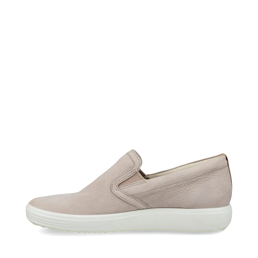 Ecco Women's Soft 7 Slip On Sneaker in Grey Rose