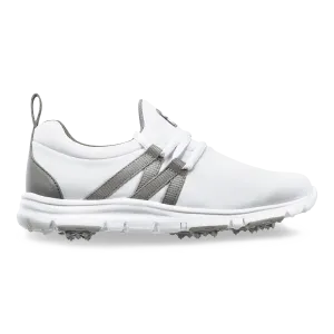 FootJoy Junior Girls Leisure Golf Shoes- White/Grey