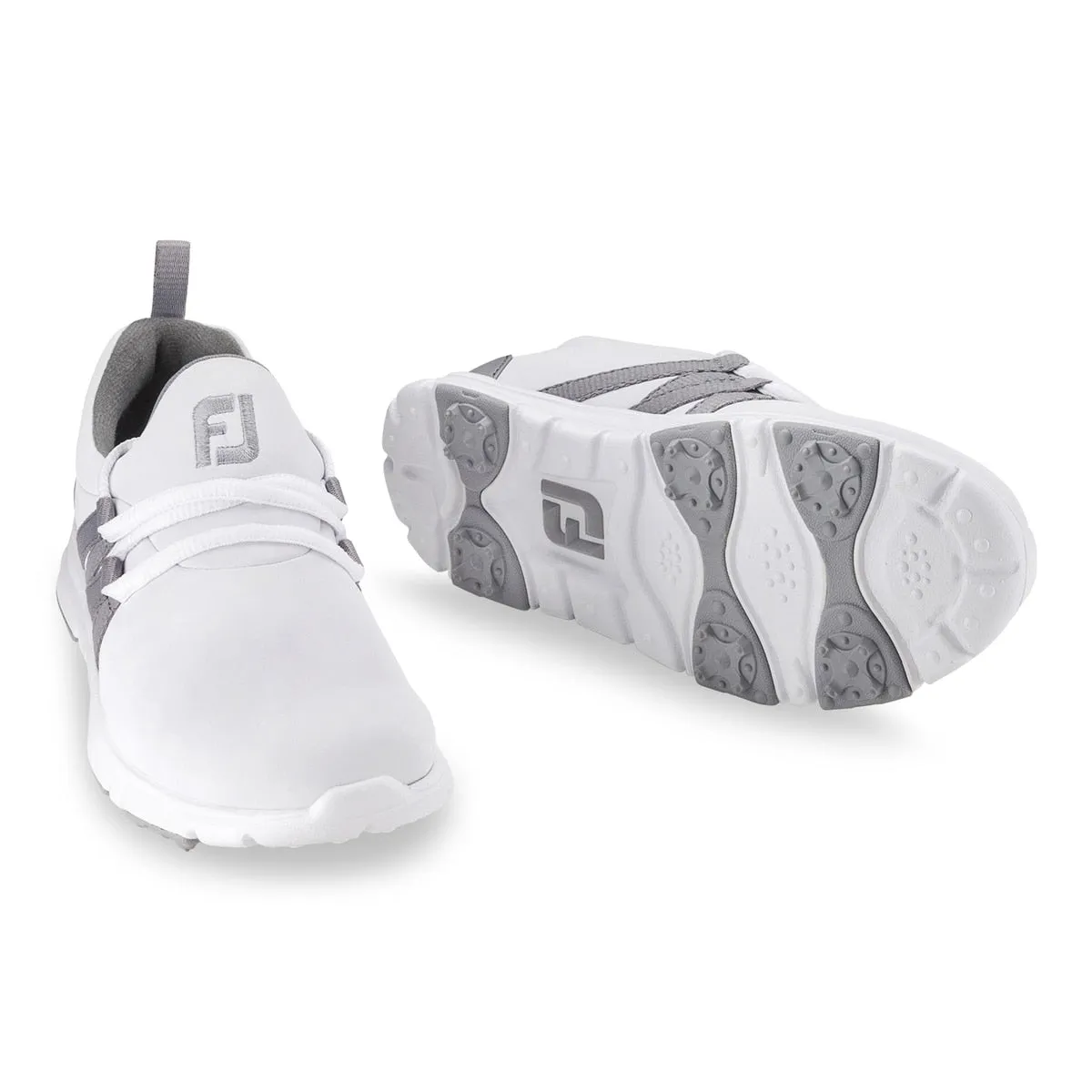 FootJoy Junior Girls Leisure Golf Shoes- White/Grey