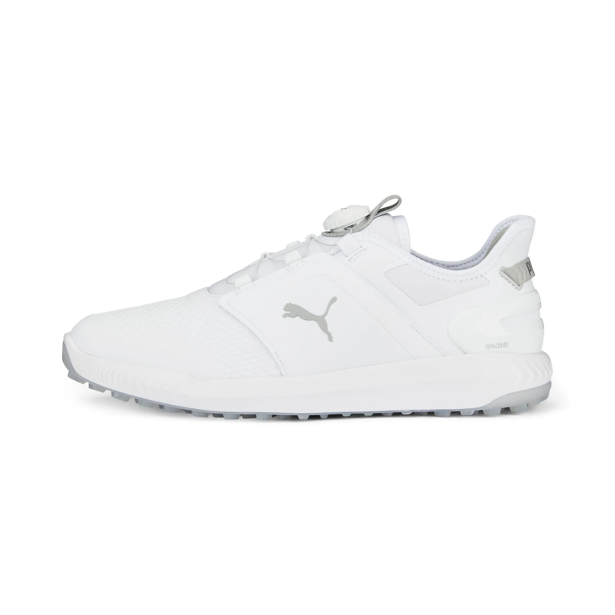 IGNITE ELEVATE DISC Spikeless Golf Shoes | Puma White / Puma Silver