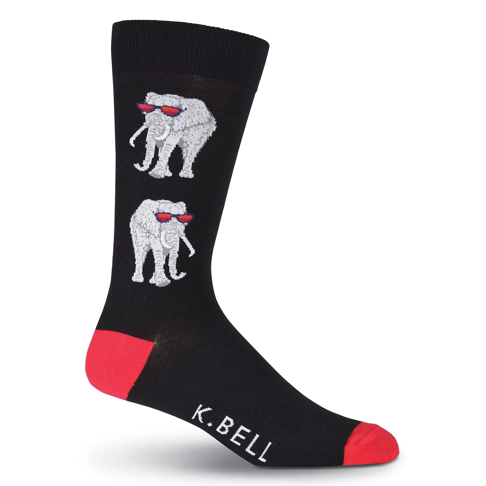 K Bell Mens Elephant with Shades Sock