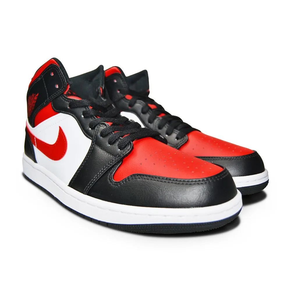 Mens Nike Air Jordan 1 Mid - "Bred Toe"