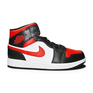 Mens Nike Air Jordan 1 Mid - "Bred Toe"