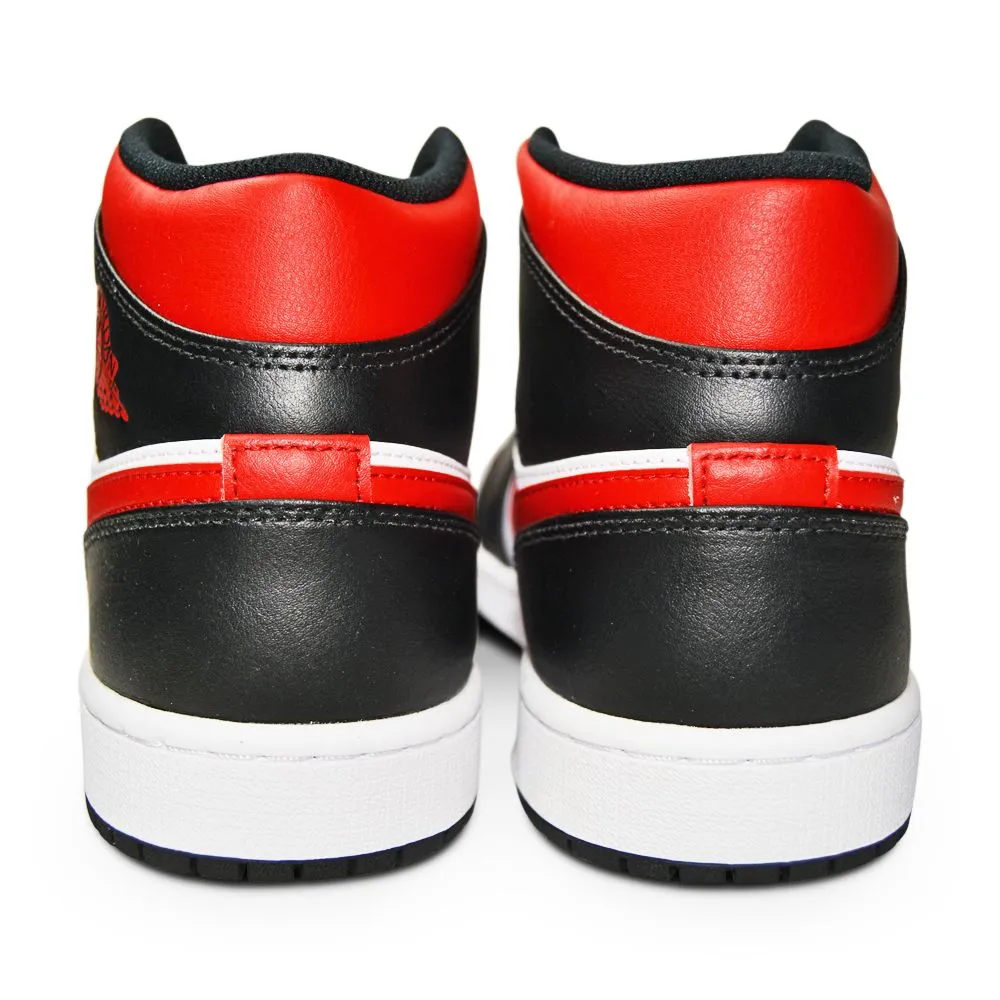 Mens Nike Air Jordan 1 Mid - "Bred Toe"