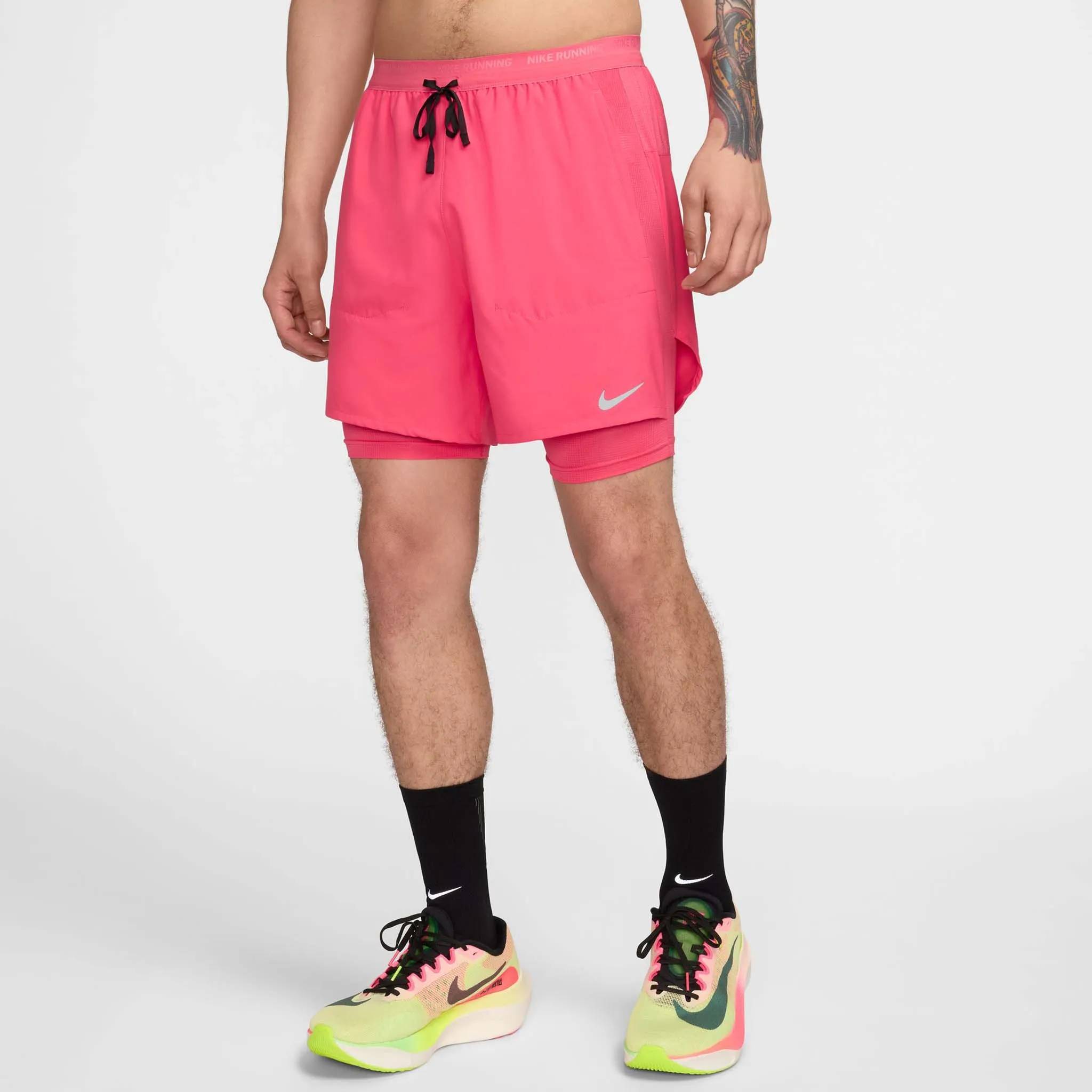 Nike | Men's Stride Dri-FIT 5" Hybrid Running Shorts - Aster Pink