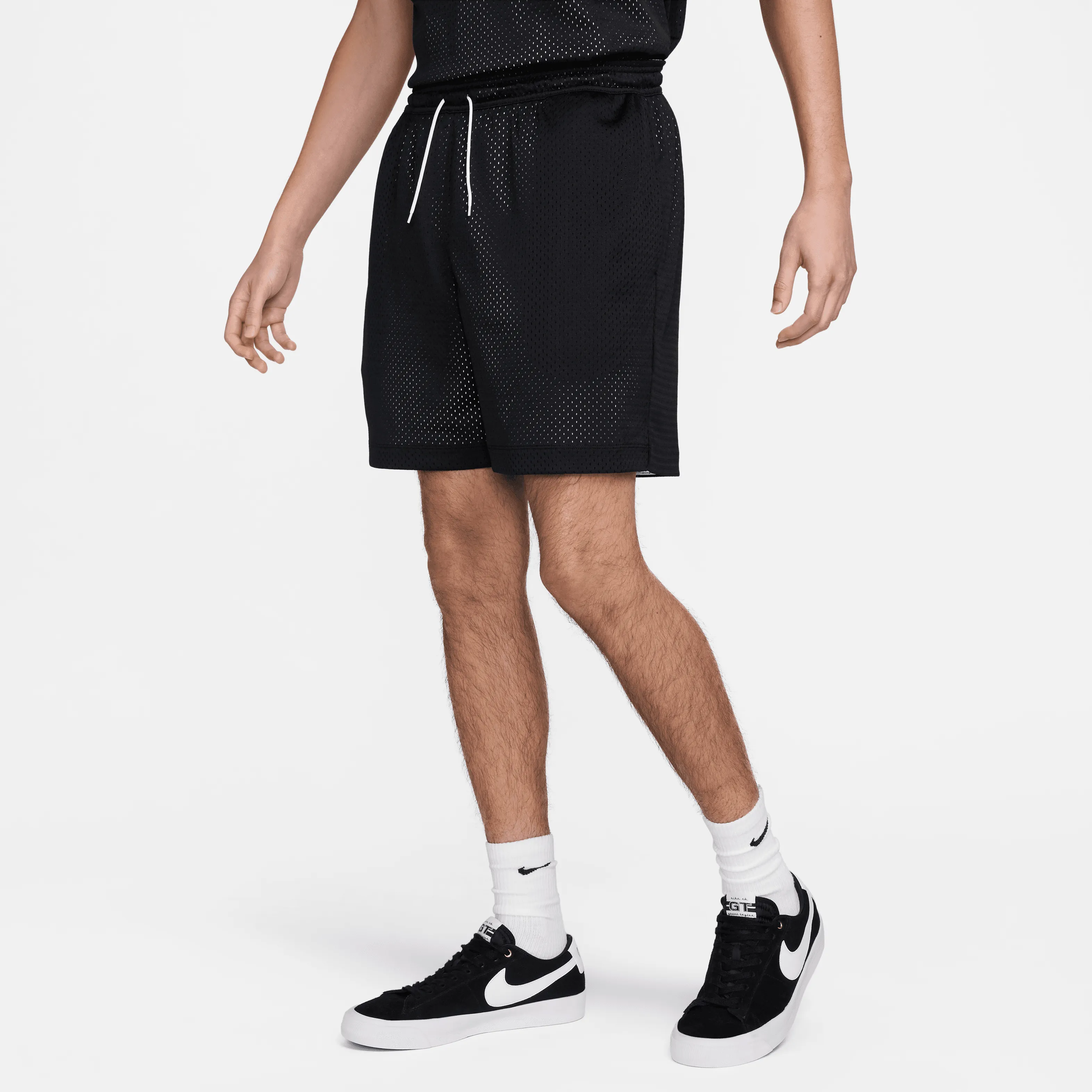 Nike SB Reversible Basketball Mesh Shorts Black White