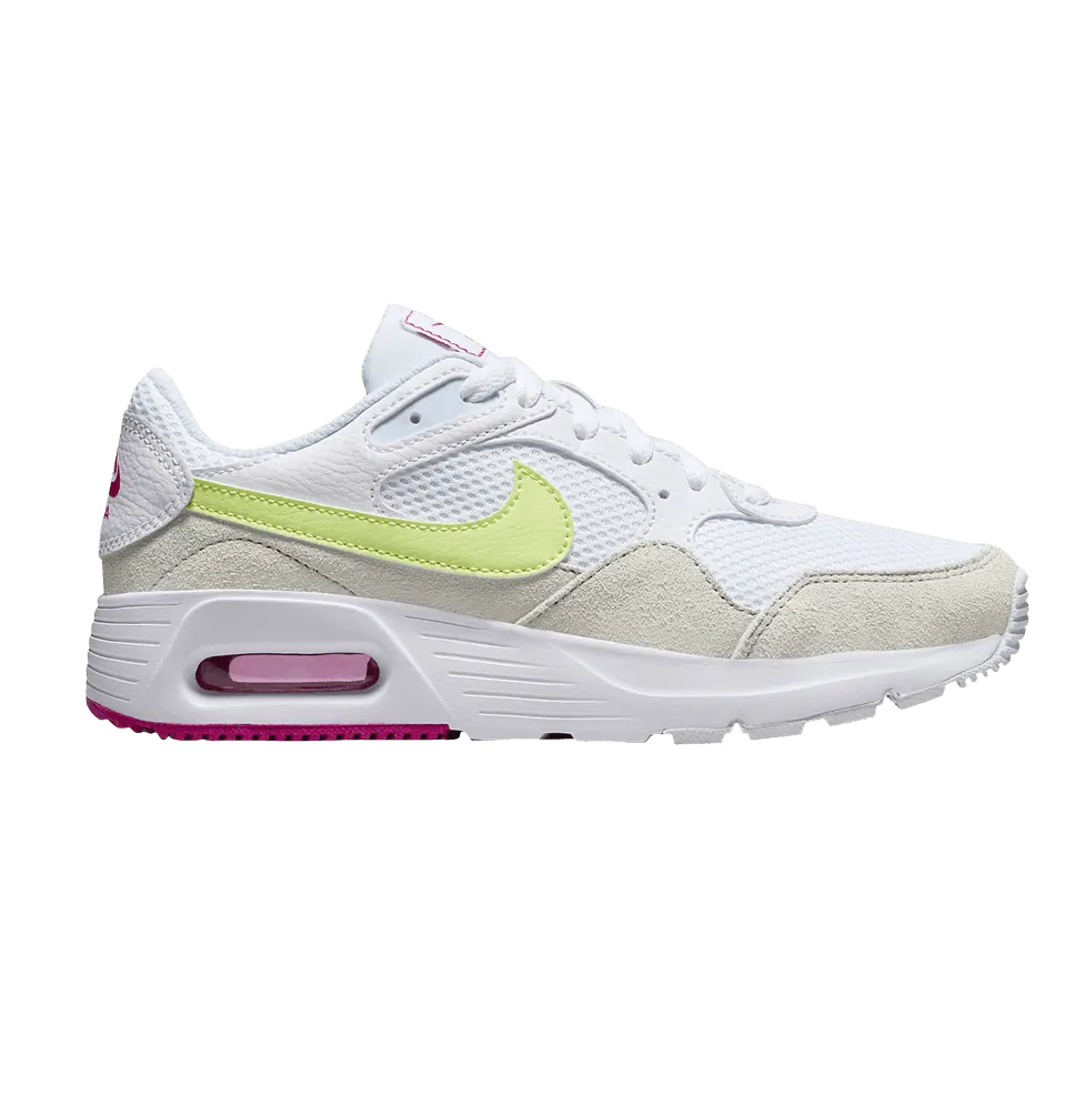 Nike Women's Air Max SC Shoes - White / Light Lemon Twist / Fireberry / Blue Tint