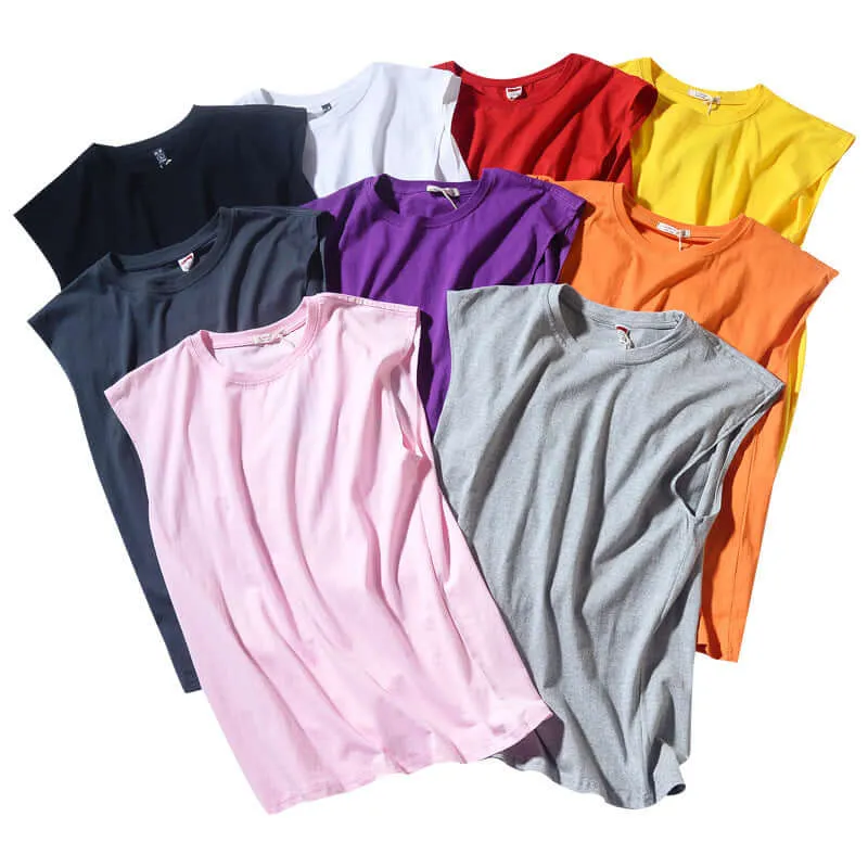 Sleeveless Men's Solid Sports Top