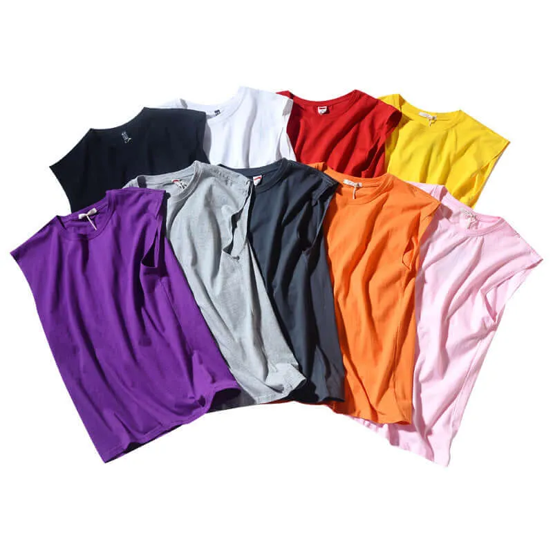 Sleeveless Men's Solid Sports Top