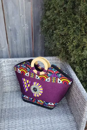 ZEH African Print Tote Bag